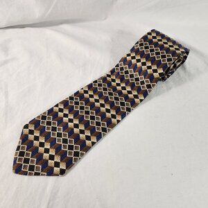 Bill Robinson Italian All Silk Tie - 59L 4.0W Abstract Striped Geometric